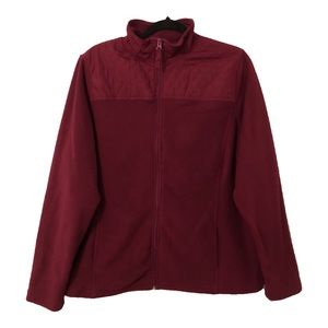 Maroon Fleece Zip Up Jacket